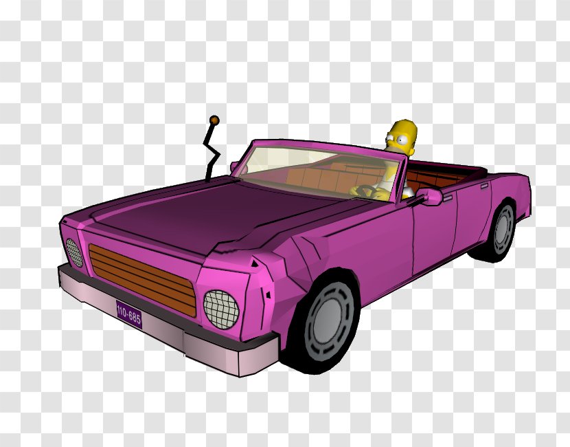 Classic Car Background - Pink - Muscle Convertible Transparent PNG