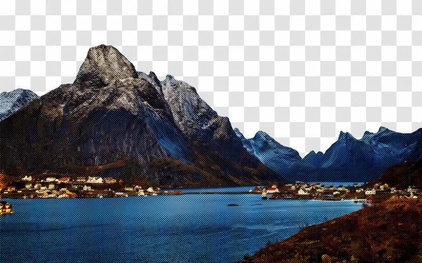 Mountain Natural Landscape Mountainous Landforms Body Of Water Nature Transparent PNG