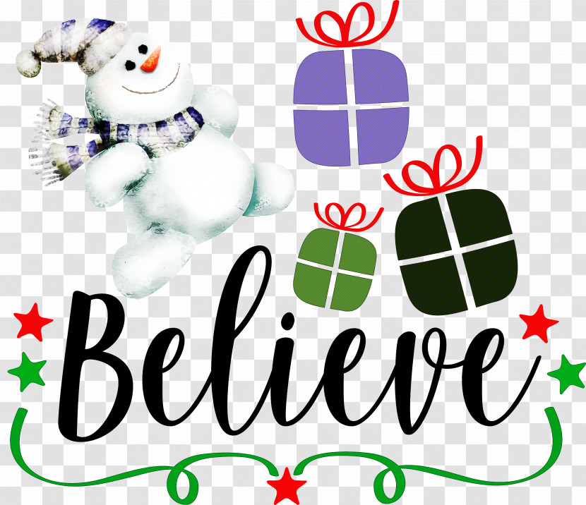 Believe Santa Christmas Transparent PNG