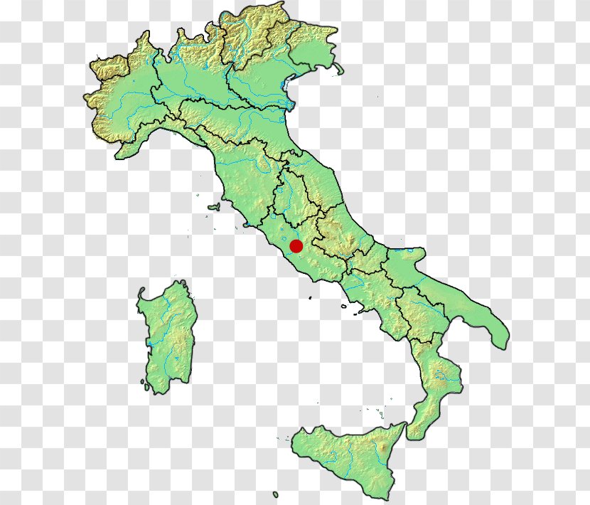 Regions Of Italy Lazio Aosta Valley Molise Riviera Di Ponente - Tree - Map Transparent PNG