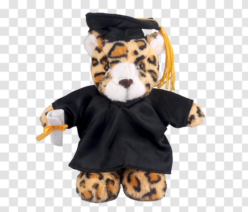 Stuffed Animals & Cuddly Toys Plush Leopard Graduation Ceremony Square Academic Cap - Animal Transparent PNG