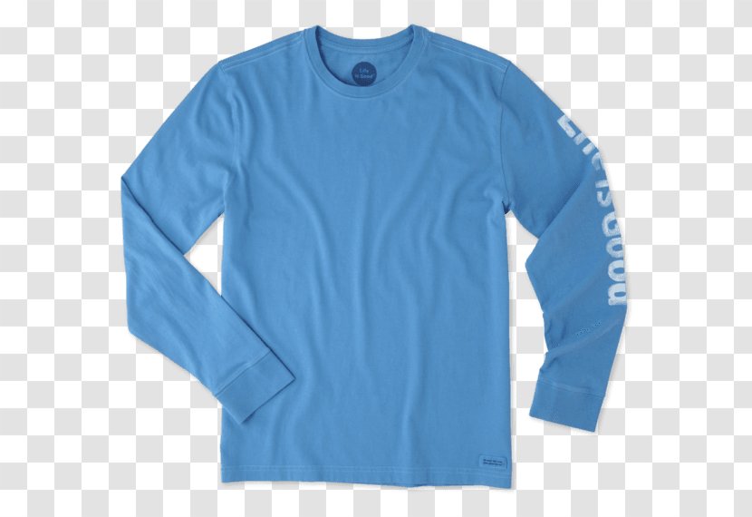 Long-sleeved T-shirt Dress Shirt - Azure Transparent PNG