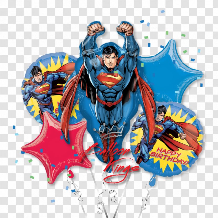 Superman Mylar Balloon Birthday Helium Transparent PNG