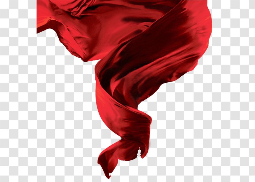 Silk Ribbon Textile Red - Shoulder Transparent PNG