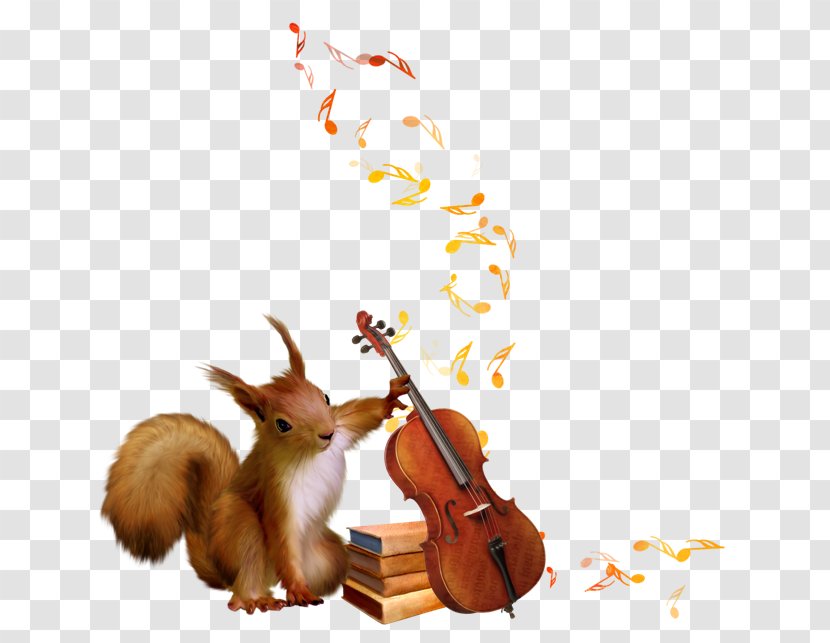 Tree Squirrels Clip Art - Violin - Animaatio Transparent PNG