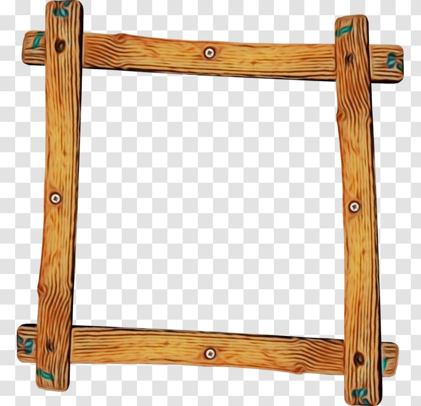 Wood Table Frame - Stain - Metal Picture Transparent PNG