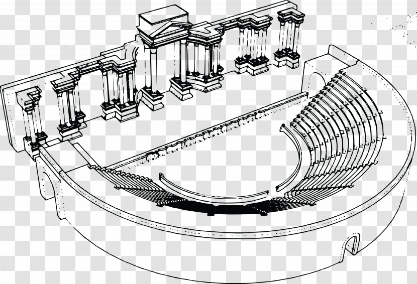 Roman Theatre Theater Palmyra Clip Art - Wheat Wreath Transparent PNG