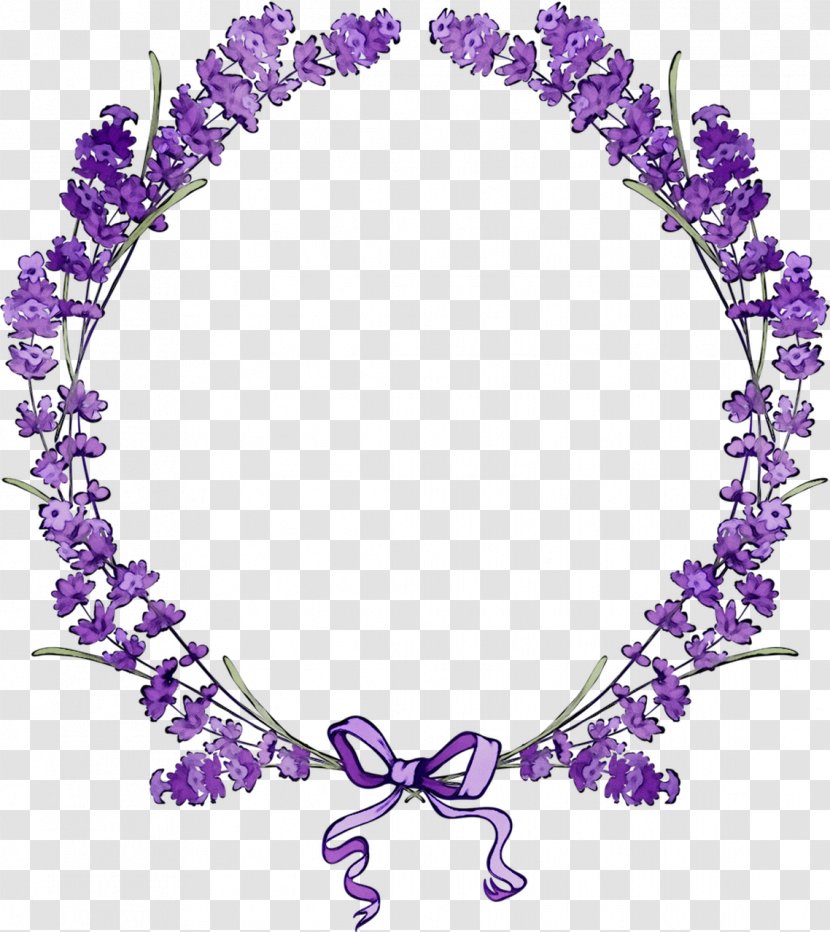 Borders And Frames Clip Art Vector Graphics Illustration - Lei - English Lavender Transparent PNG