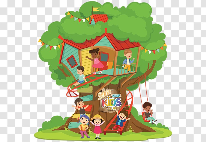 Cartoon Kids - Tree House - Toy Recreation Transparent PNG