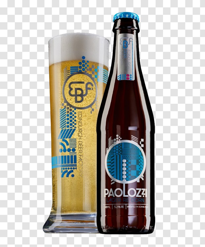Edinburgh Beer Factory Lager Ale Wellpark Brewery - Glass Bottle Transparent PNG