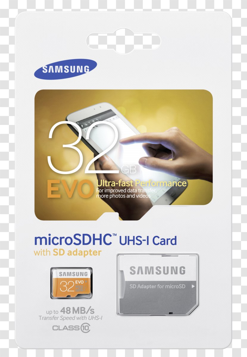 MB-MP08DA MicroSDHC Speicherkarte EVO 8 GB Mit SD Adapter Secure Digital Flash Memory Cards - Samsung Transparent PNG