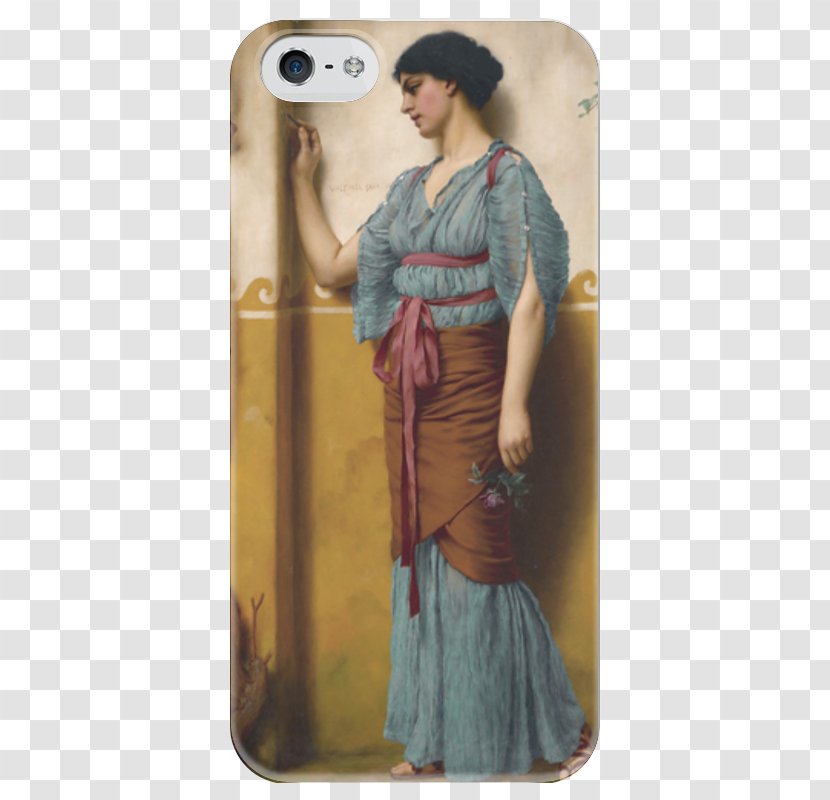 The Trysting Place With Violets Wreathed And Robe Of Saffron Hue A Pompeian Lady An Idle Hour Painting - Outerwear Transparent PNG