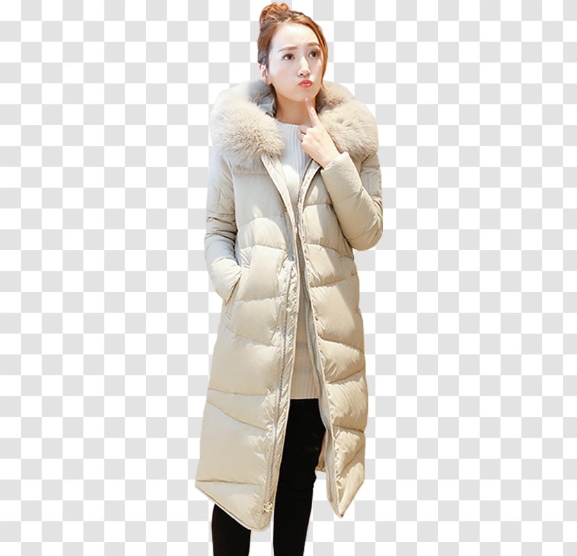 Overcoat Fur Clothing Outerwear Hood Transparent PNG