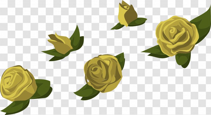 Beach Rose Flower Yellow Garden Roses - Vector Transparent PNG