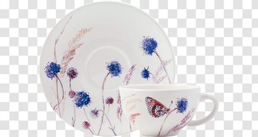 Saucer Gien Breakfast Teacup - Blue And White Porcelain Transparent PNG