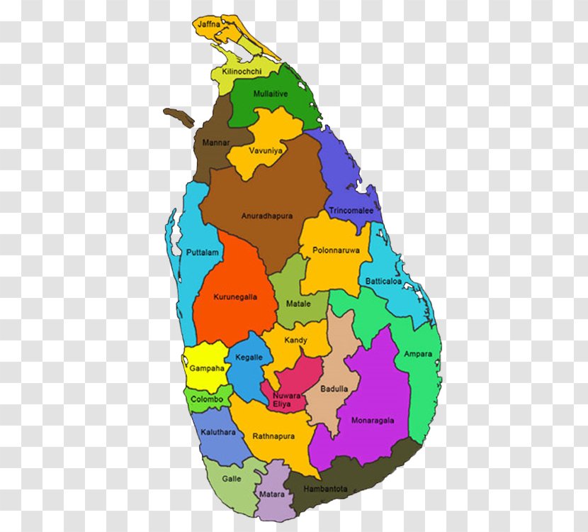 Colombo Eastern Province Districts Of Sri Lanka Jaffna United States America - Map Transparent PNG