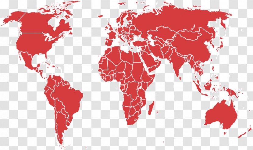 World Map Globe Stock Photography - Red Transparent PNG