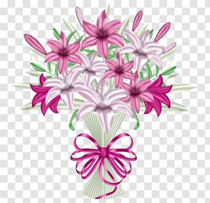Flower Bouquet Party Clip Art - May - Cartoon Lily Transparent PNG