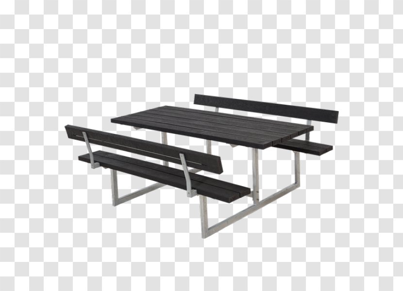 Picnic Table Garden Furniture Plank Black Transparent PNG