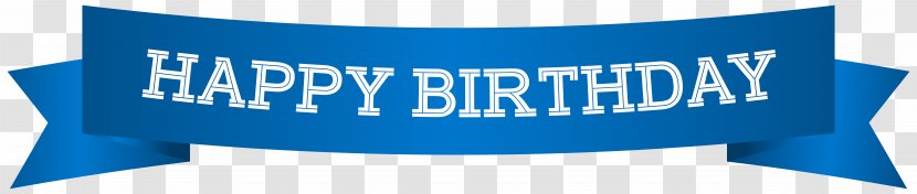 Birthday Cake Banner Clip Art - Blue Happy Transparent PNG