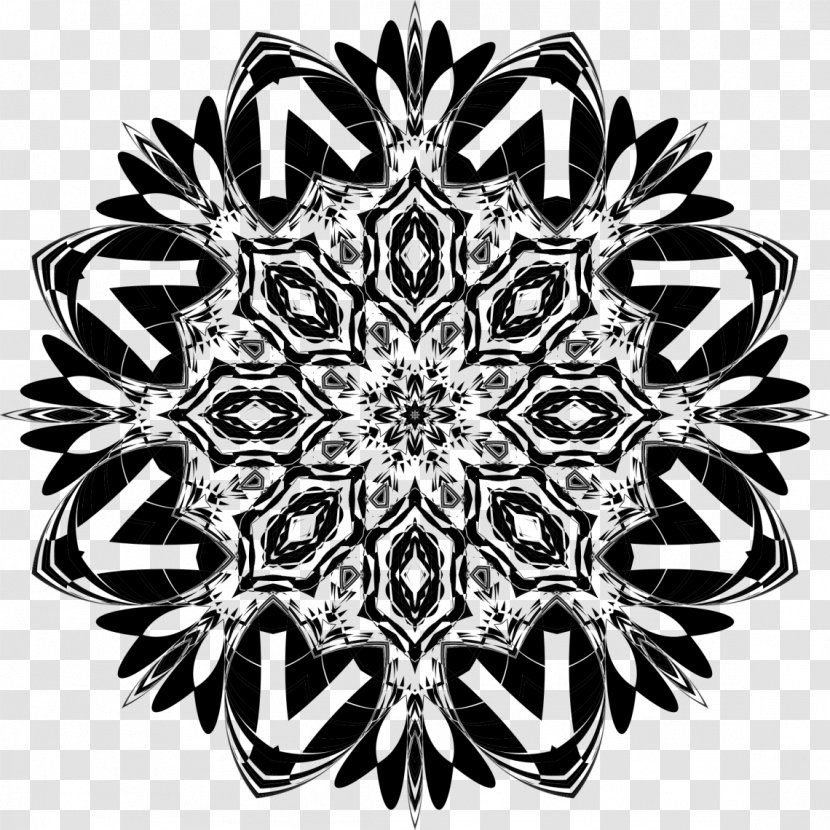 Geometry Photography Mandala - Black And White - Geomatric Transparent PNG