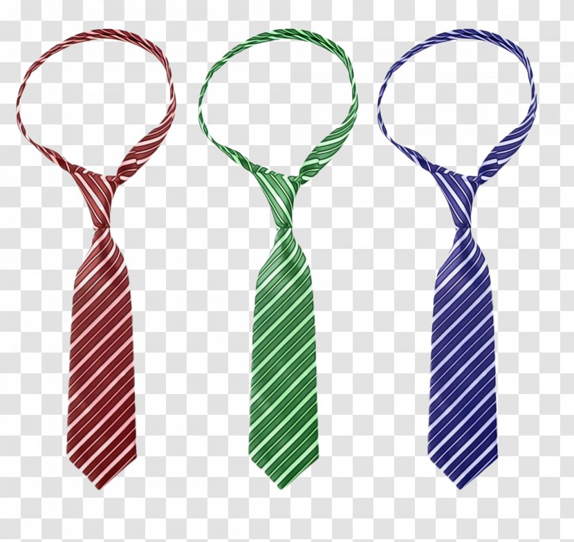 Green Tie Line Fashion Accessory - Wet Ink Transparent PNG