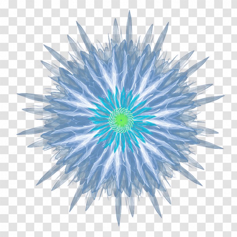 Blue Light Flower - Cool Fantastic Top View Transparent PNG