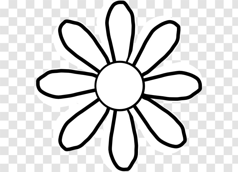 Common Daisy Black And White Drawing Clip Art - Chamomile - Sunflower Cliparts Transparent PNG