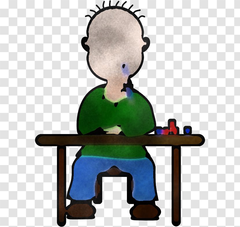 Cartoon Sitting Furniture Table Child Transparent PNG