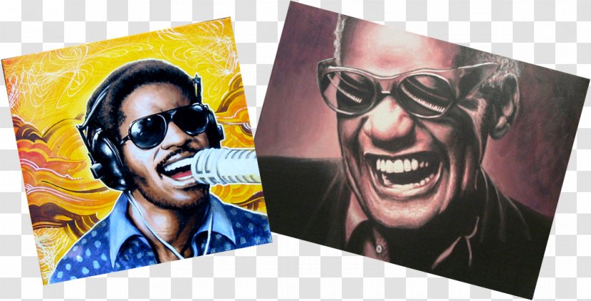 Stevie Wonder Glasses Modern Art Superstition - Ray Charles Transparent PNG