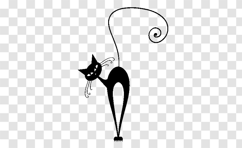 Black Cat Kitten Silhouette Clip Art - Frame - Tattoos Transparent PNG
