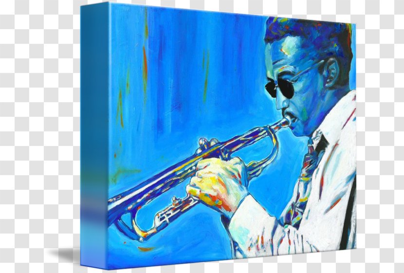 Mellophone Gallery Wrap Trumpet Birth Of The Cool Modern Art - Brass Instrument - Miles Davis Transparent PNG