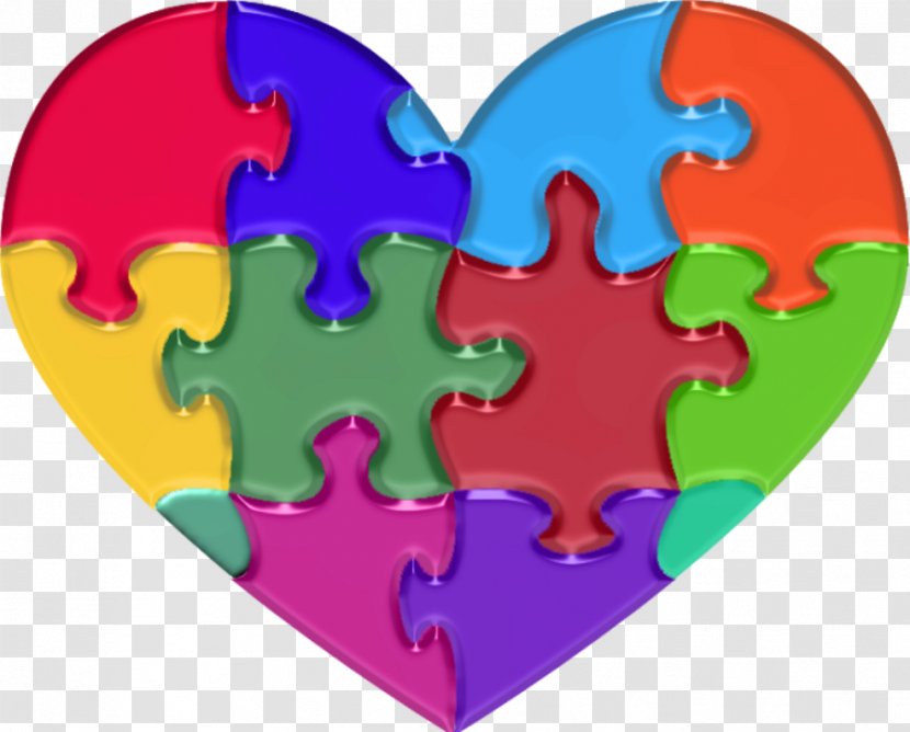 Jigsaw Puzzles World Autism Awareness Day Heart - Summer Activities Transparent PNG