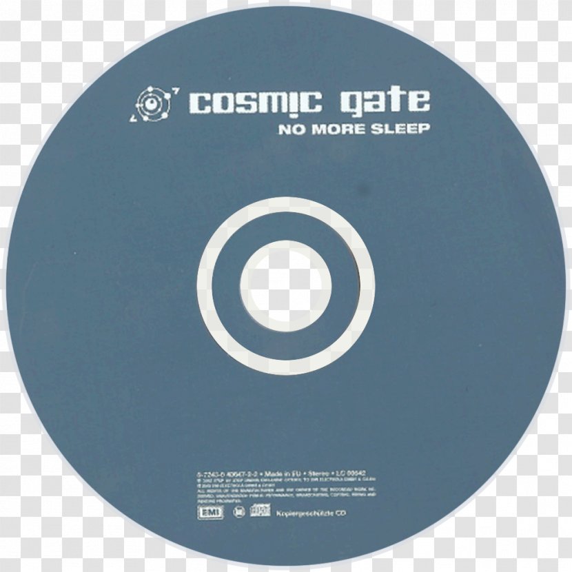 Compact Disc Not Enough Time Cosmic Gate - No Sleep Transparent PNG