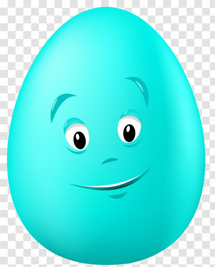 Egg Face Smiley Clip Art - Blue - Cliparts Transparent PNG