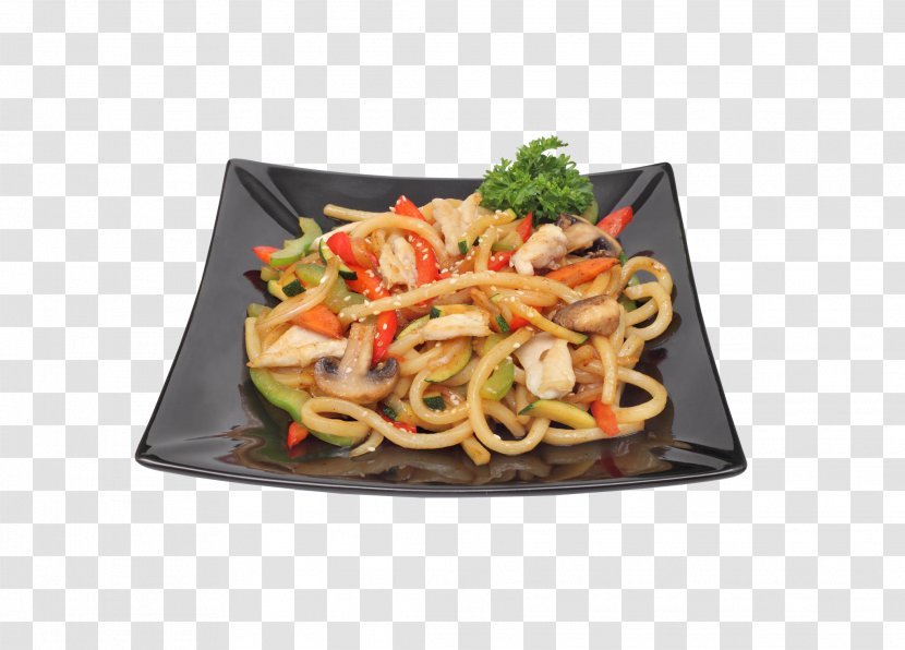 Yakisoba Sushi Japanese Cuisine Chinese Noodles Chow Mein - Sauce - Food Transparent PNG