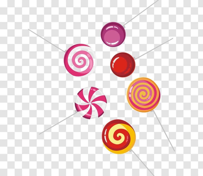 Lollipop Rock Candy Ice Cream Food - Magenta Transparent PNG
