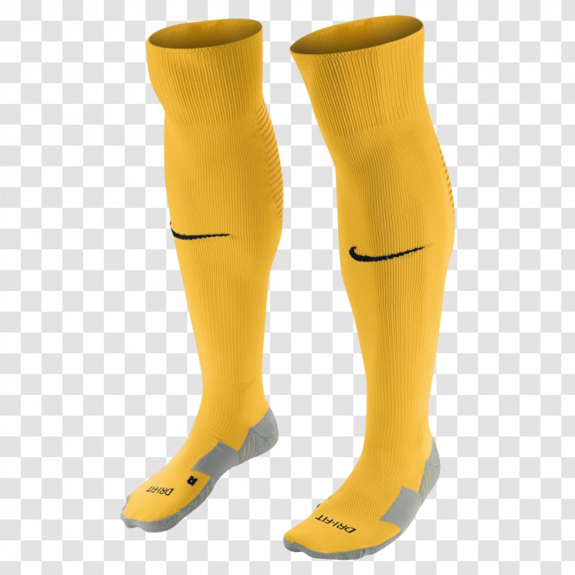 Sock Nike Hoodie Football Dry Fit - Yellow - Calf Transparent PNG