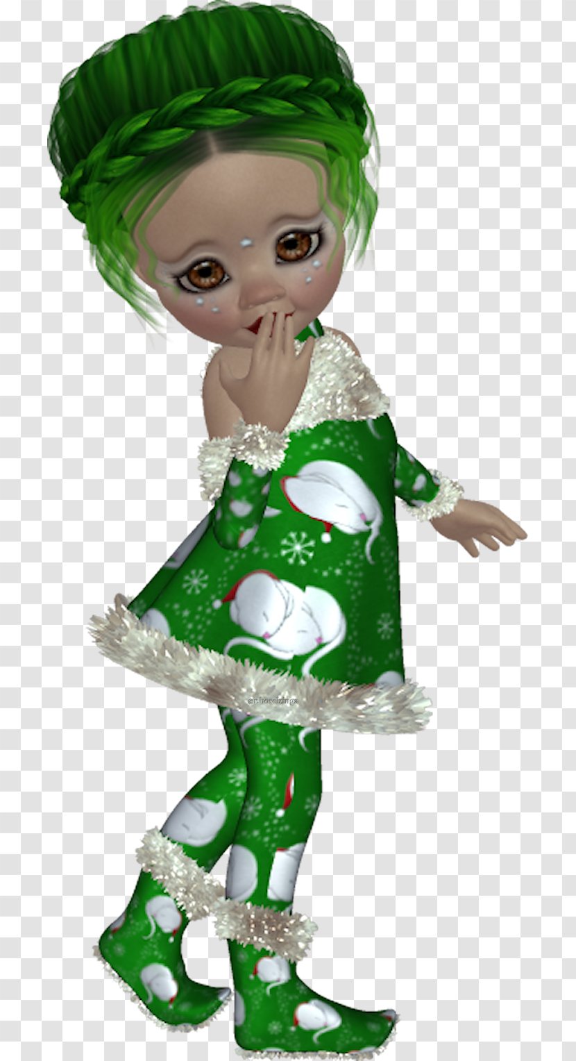 Christmas Ornament Green Doll Toddler Transparent PNG