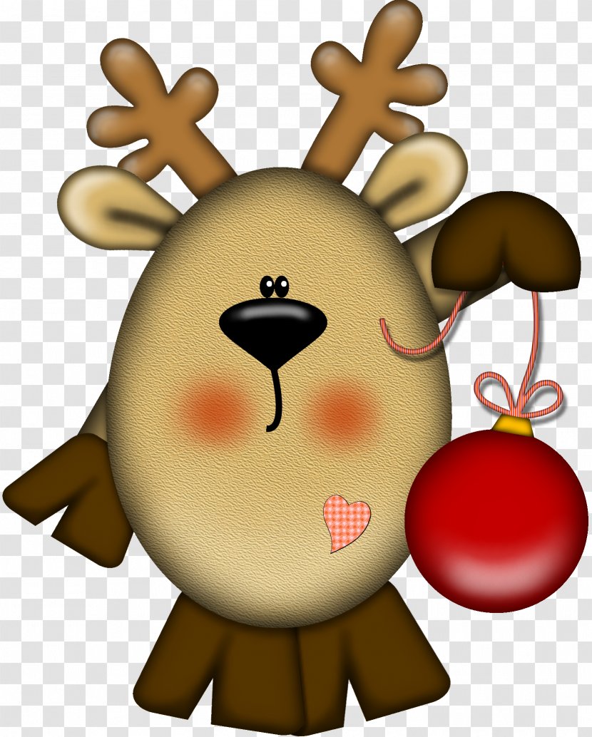 Reindeer Christmas Ornament Antler Clip Art - Snout Transparent PNG