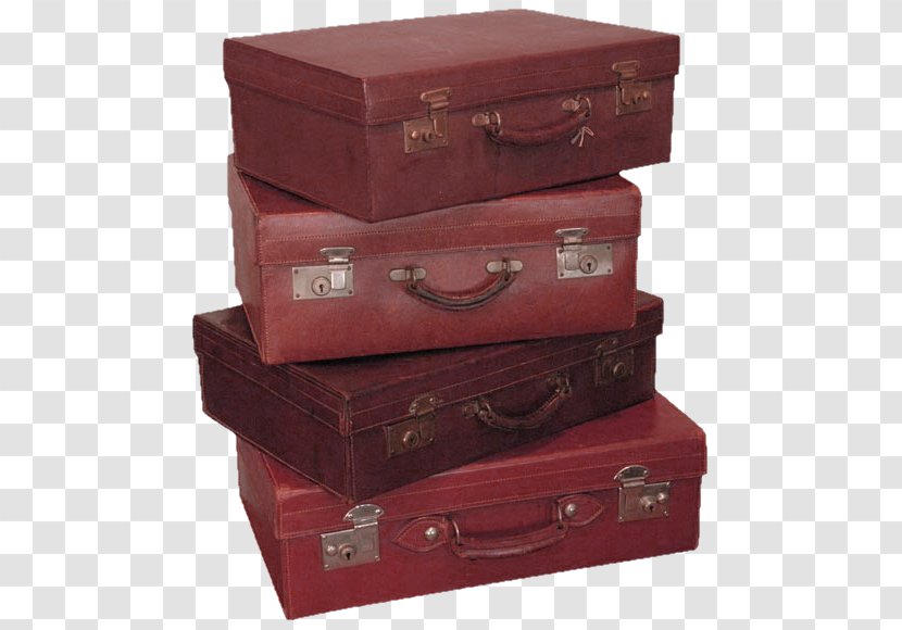 Suitcase Trunk Handbag Clip Art - Bag - Brick Red Retro Classic Decorative Pattern Transparent PNG