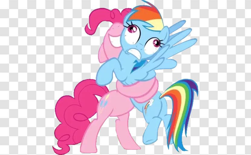 Rainbow Dash Pinkie Pie Hug Pony Fluttershy - Flower - Frame Transparent PNG