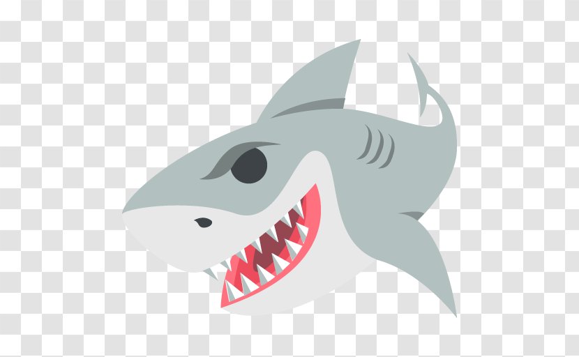 Great White Shark Emoji Symbol Emoticon - Text Messaging - Sharks Transparent PNG