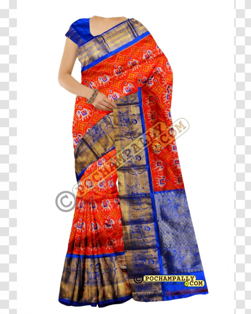 Bhoodan Pochampally Saree Sari Ikat Kanchipuram - Day Dress - Handloom Transparent PNG