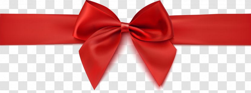 Valentine's Day Gift Christmas Anniversary - Card - Hand Painted Red Ribbon Bow Transparent PNG