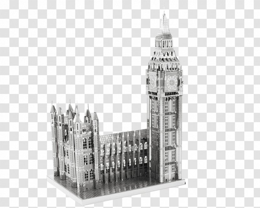 Big Ben Model Kit Metal Earth Palace Of Westminster 3D-Puzzle - Laser Cutting Transparent PNG