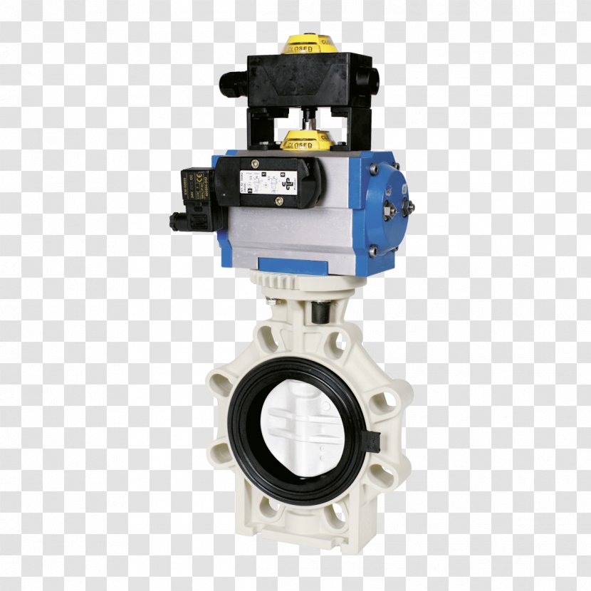 Butterfly Valve Pneumatic Actuator - Drinking Water Transparent PNG