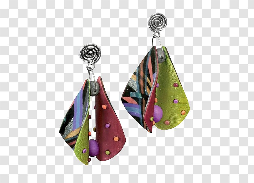 Earring Polymer Clay Jewellery - Bijou Transparent PNG