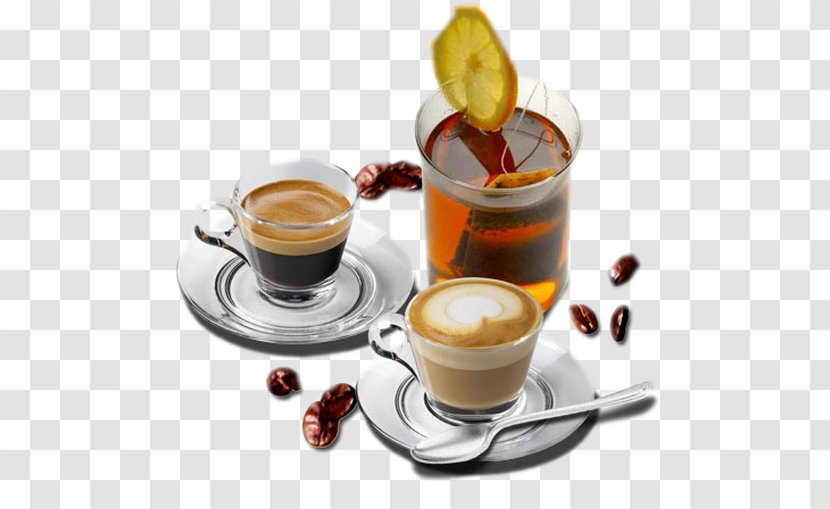 Cafe Tea Coffee Cappuccino Drink - Hot Chocolate Transparent PNG