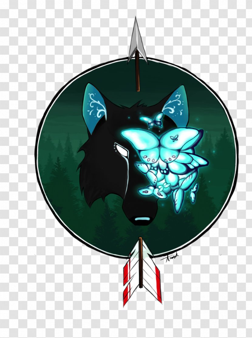 Christmas Ornament Teal Cartoon Character - Wolf Spirit Transparent PNG